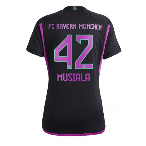 Dámy Fotbalový dres Bayern Munich Jamal Musiala #42 2023-24 Venkovní Krátký Rukáv